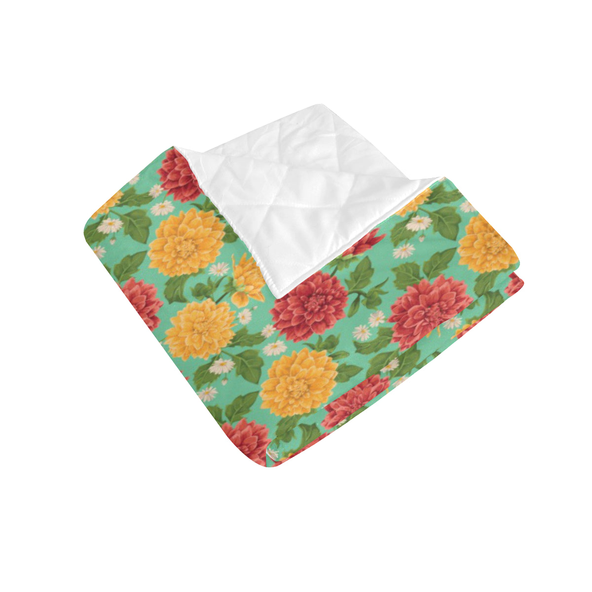 Dahlia Pattern Print Design DH011 Premium Quilt