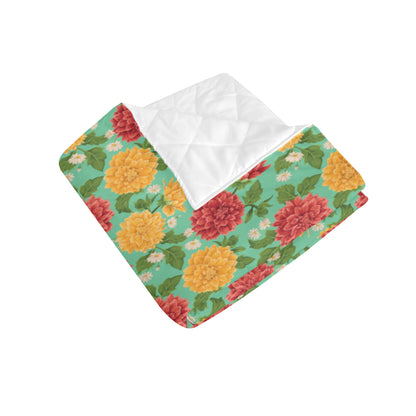 Dahlia Pattern Print Design DH011 Premium Quilt