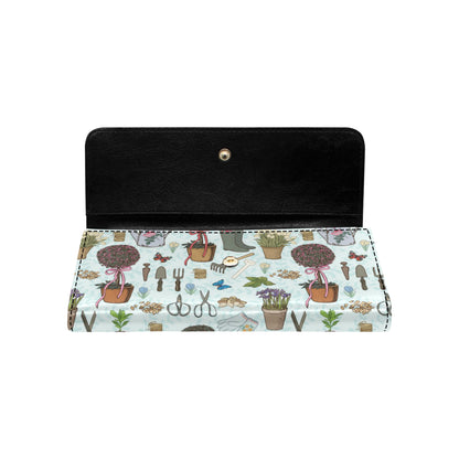 Gardening Pattern Print Design G01 Women's Trifold Wallet