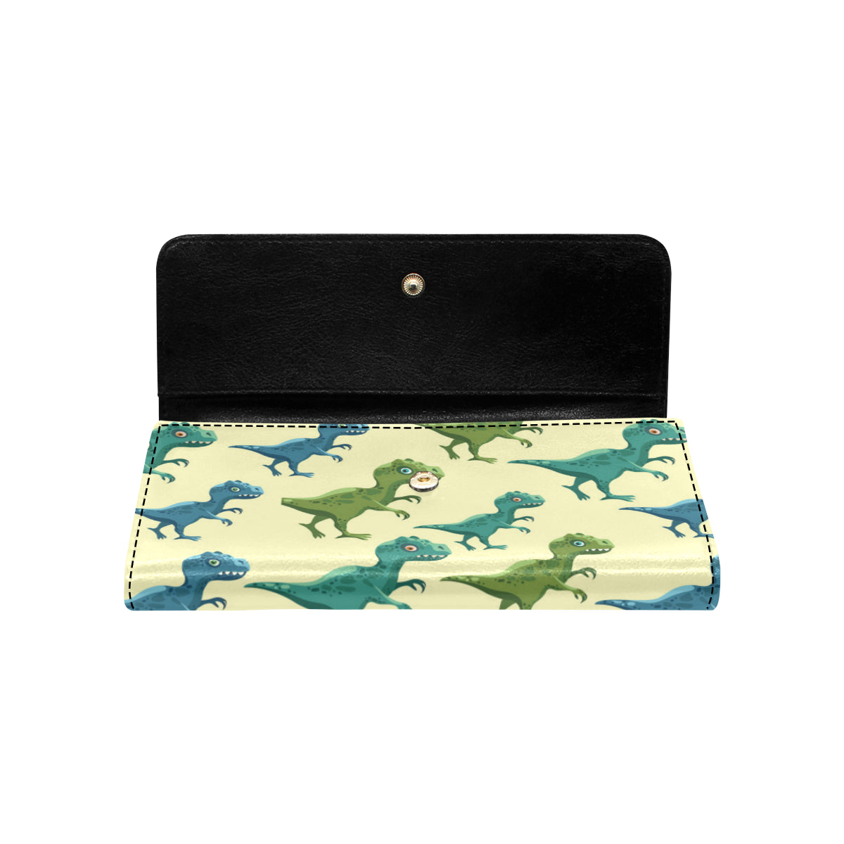 T Rex Pattern Print Design A04 Women's Trifold Wallet