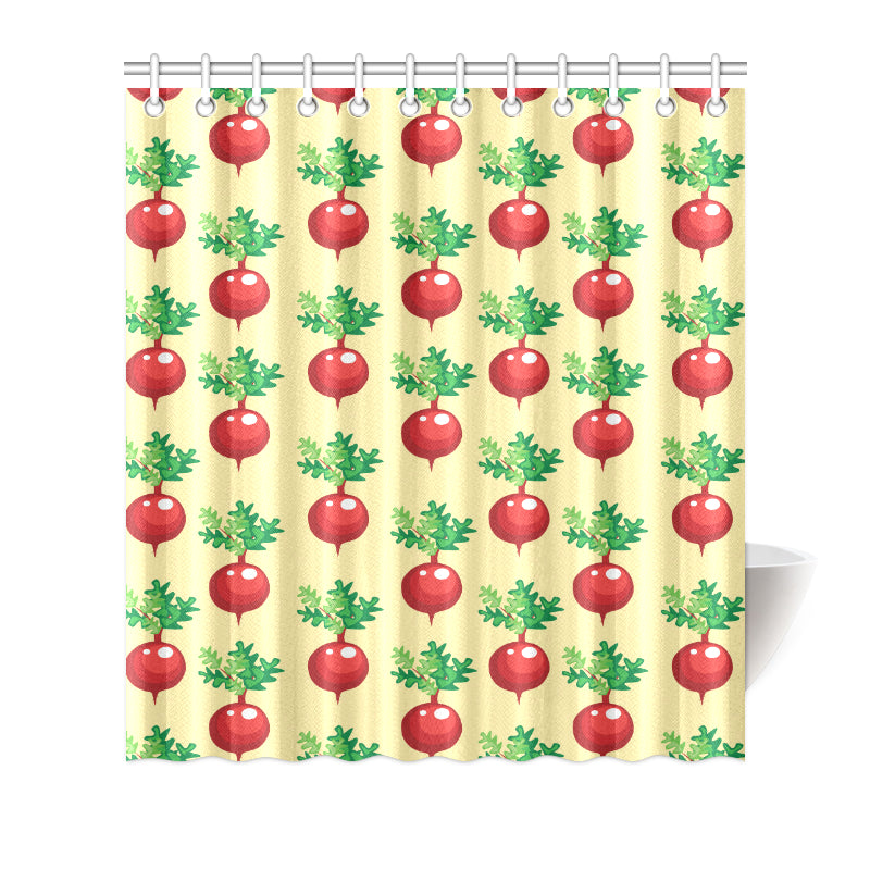 Radish Pattern Print Design A02 Shower Curtain