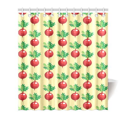 Radish Pattern Print Design A02 Shower Curtain