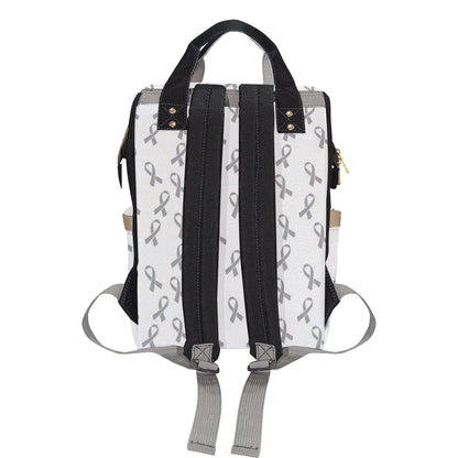 Brain cancer Pattern Print Design 01 Diaper Bag Backpack