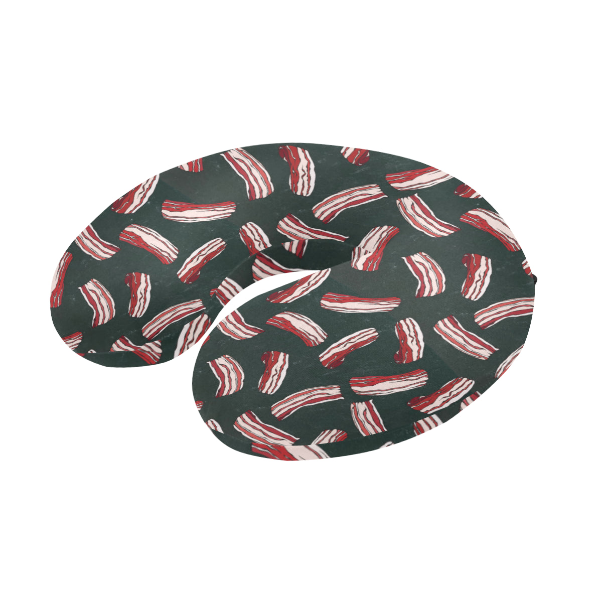 Bacon Pattern Print Design 02 U-Shaped Travel Neck Pillow