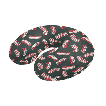 Bacon Pattern Print Design 02 U-Shaped Travel Neck Pillow