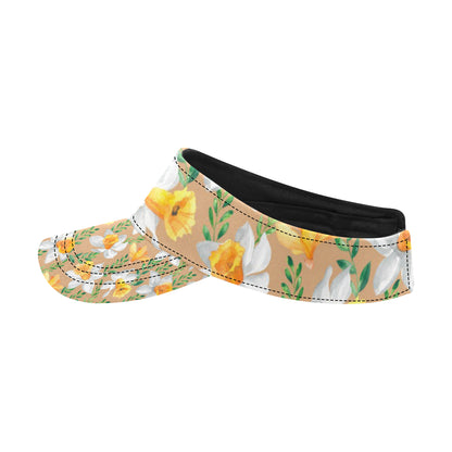 Daffodils Pattern Print Design DF04 Unisex Sun Visor