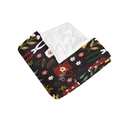 Gardening Pattern Print Design G05 Premium Quilt