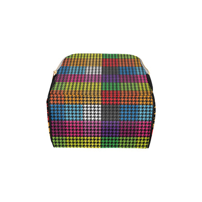 Houndstooth Colorful Pattern Print Design 01 Diaper Bag Backpack