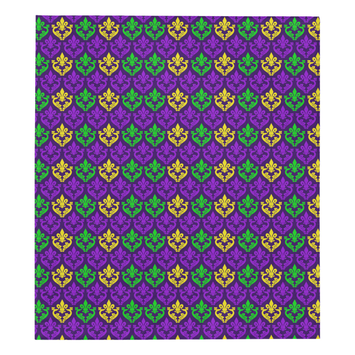 Mardi Gras Pattern Print Design 02 Premium Quilt