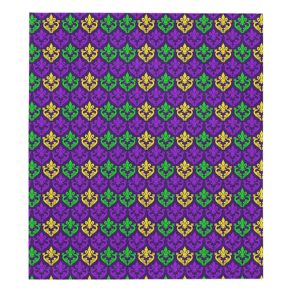 Mardi Gras Pattern Print Design 02 Premium Quilt