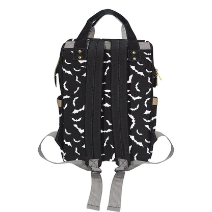 Bat Pattern Print Design 05 Diaper Bag Backpack