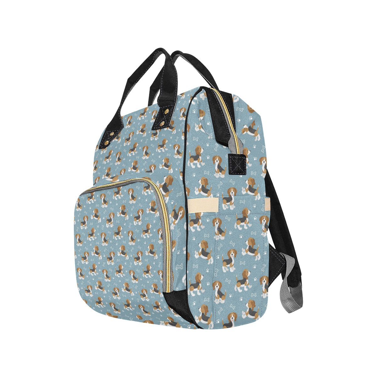Beagle Pattern Print Design 02 Diaper Bag Backpack