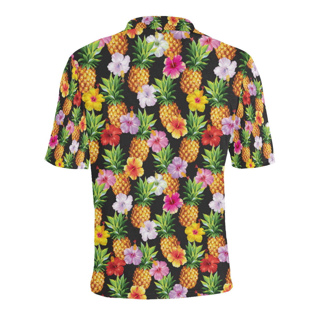 Pineapple Hibiscus Men Polo Shirt
