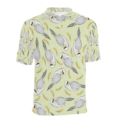 Parakeet Pattern Print Design A03 Men Polo Shirt