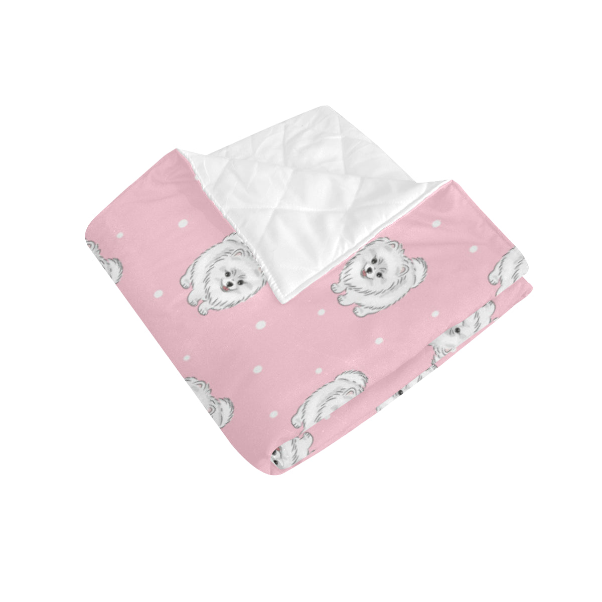 Pomeranians Pattern Print Design A02 Premium Quilt