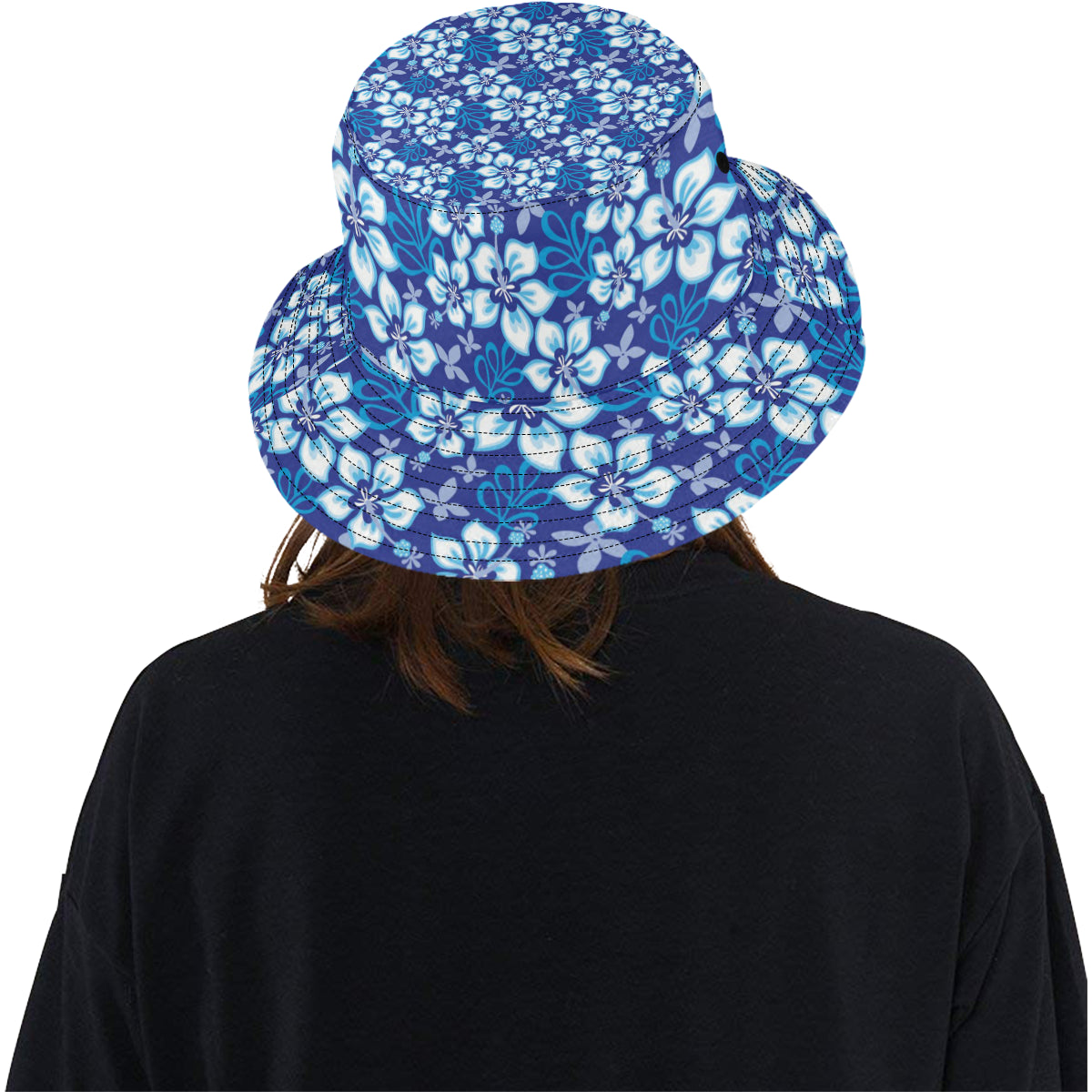 Hibiscus Pattern Print Design HB04 Unisex Bucket Hat