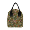 Floral Vintage Print Pattern Insulated Lunch Bag