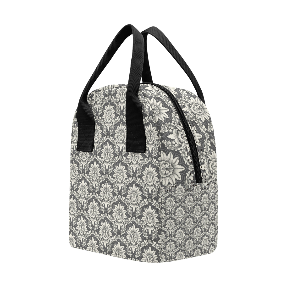 Damask Elegant Print Pattern Insulated Lunch Bag
