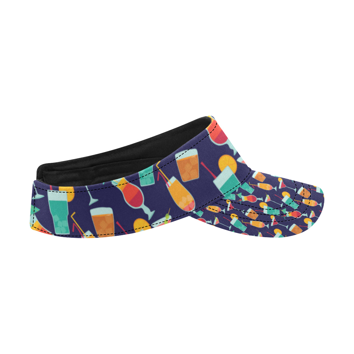 Cocktail Pattern Print Design 06 Unisex Sun Visor