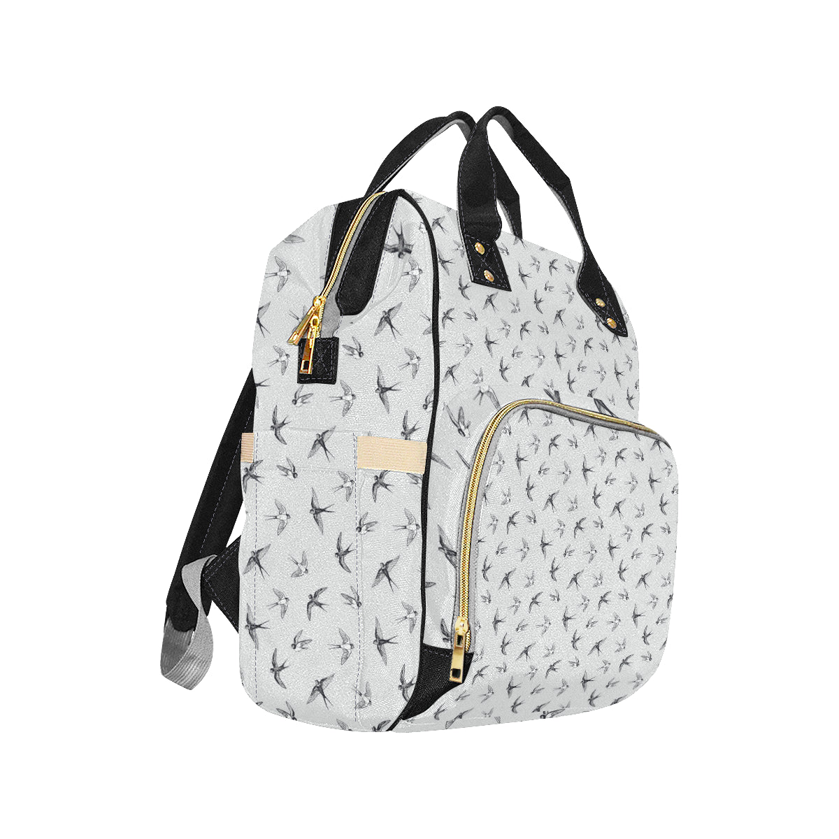 Swallow Bird Pattern Print Design 04 Diaper Bag Backpack