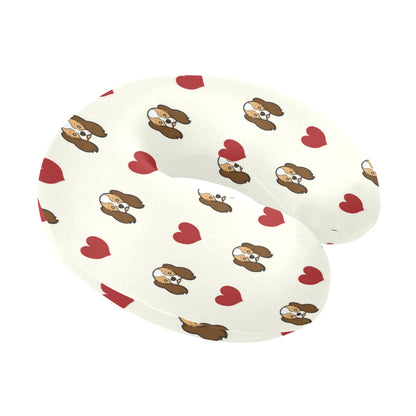 Cavalier King Charles Spaniels Pattern Print Desig U-Shaped Travel Neck Pillow