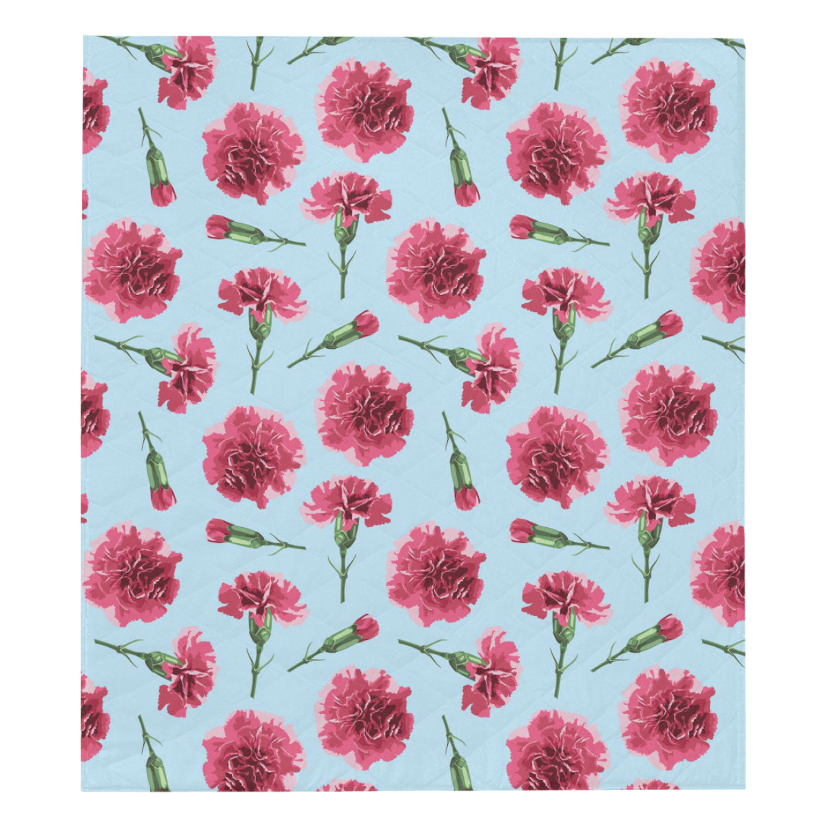 Carnations Pattern Print Design CN01 Premium Quilt