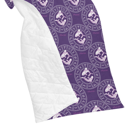 Pisces Pattern Print Design A02 Premium Quilt