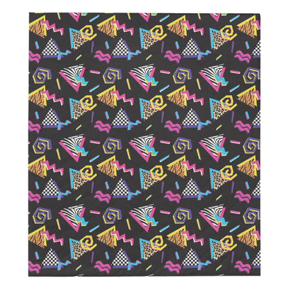 80s Pattern Print Design 3 Premium Quilt