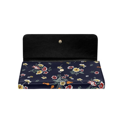 Summer Floral Pattern Print Design SF01 Women's Trifold Wallet
