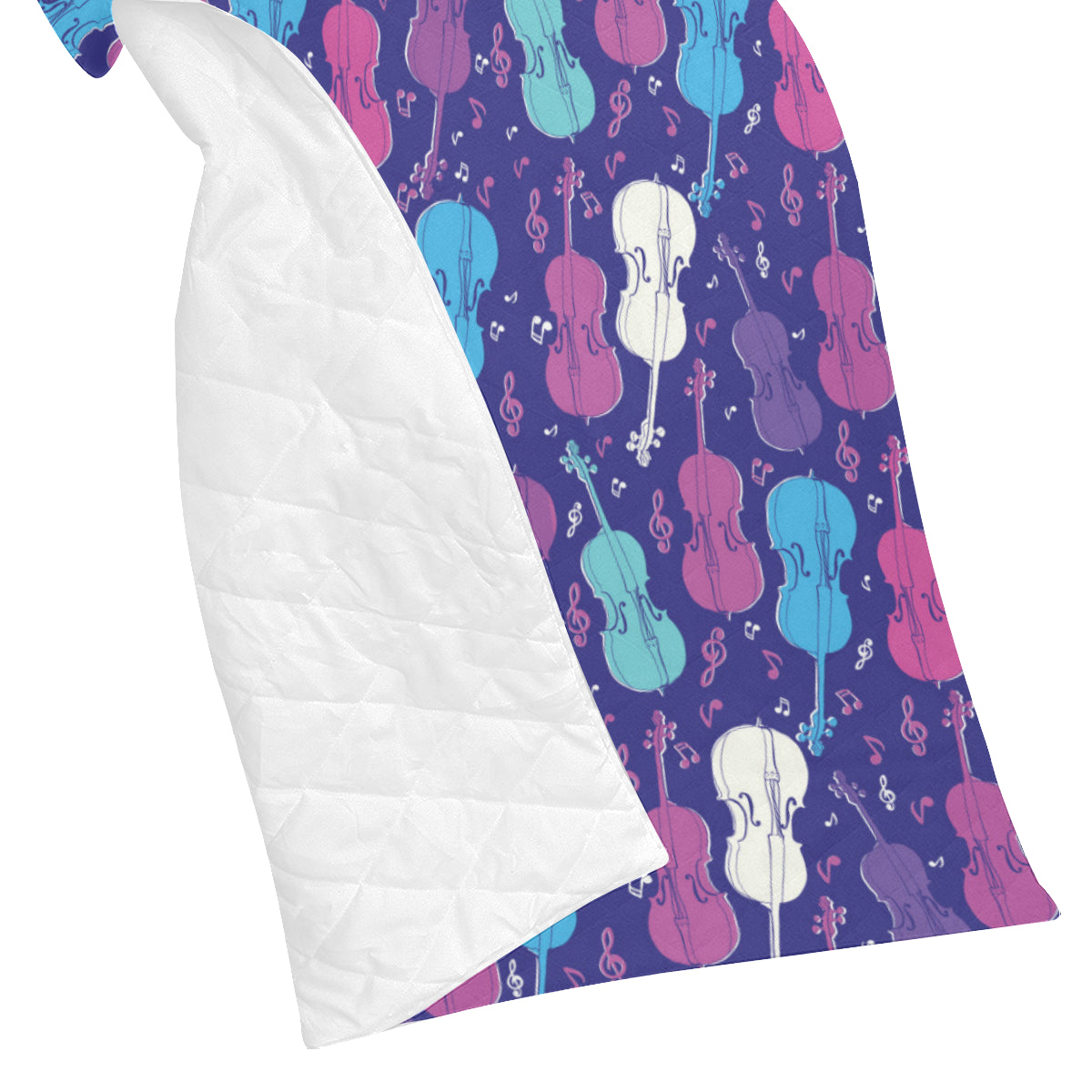 Cello Pattern Print Design 01 Premium Quilt