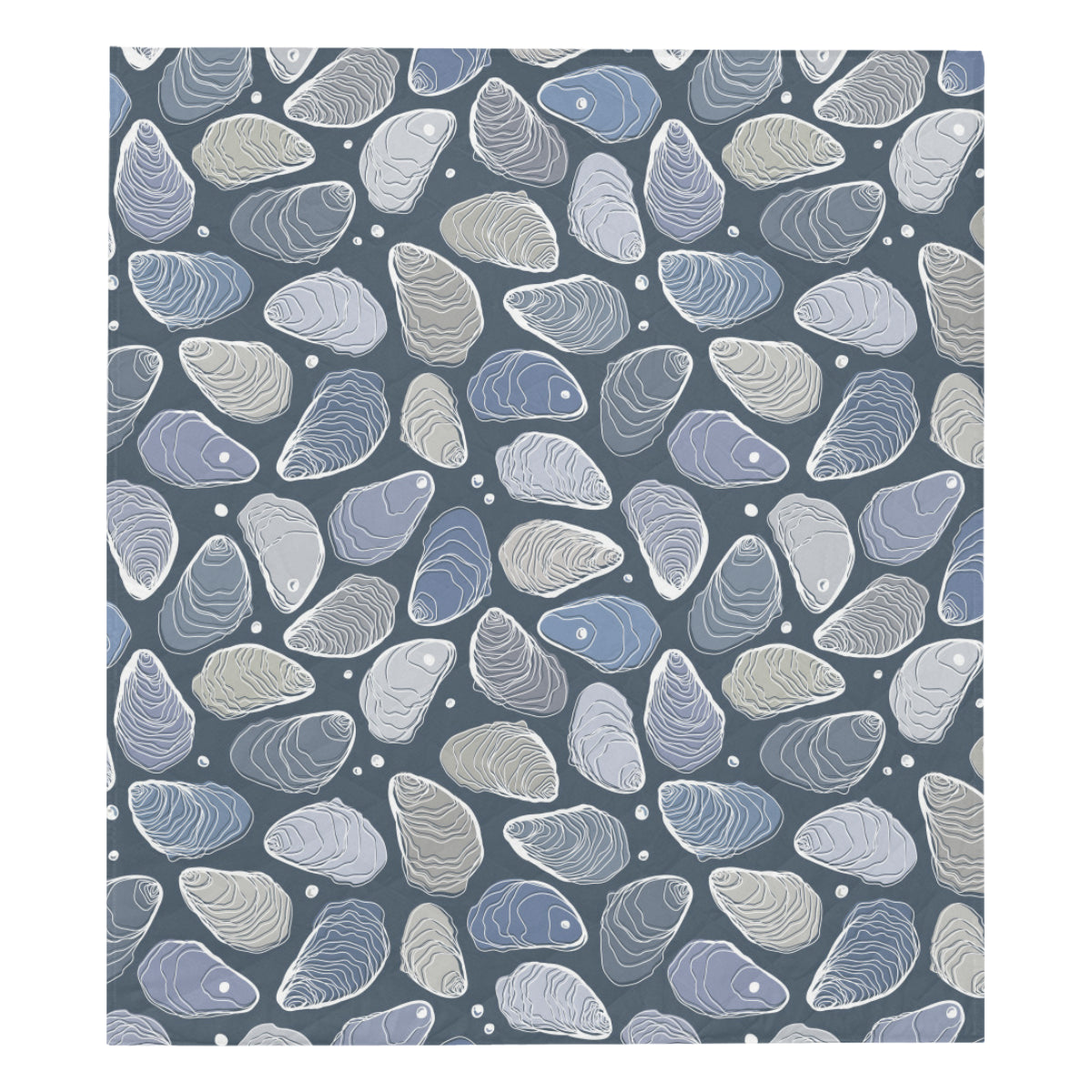 Oyster Pattern Print Design 02 Premium Quilt