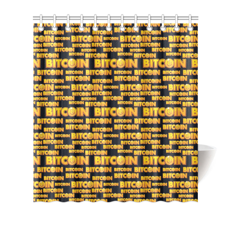 Bitcoin Pattern Print Design DO03 Shower Curtain