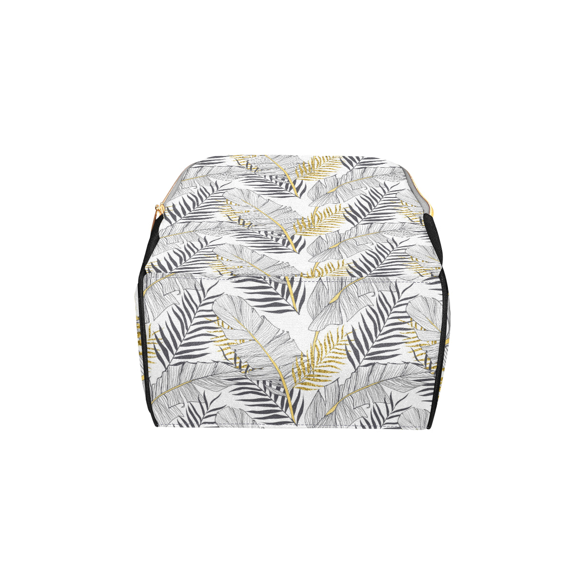 Gold Glitter Tropical Palm Leaves Diaper Bag Backpack