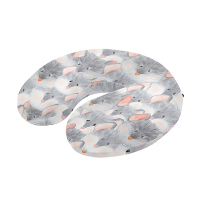 Rat Baby Pattern Print Design 02 U-Shaped Travel Neck Pillow