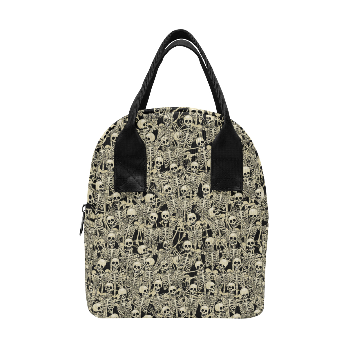 Skeleton Design Print Insulated Lunch Bag