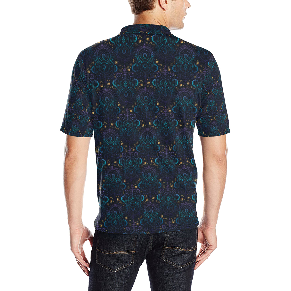 Celestial Pattern Print Design 06 Men Polo Shirt