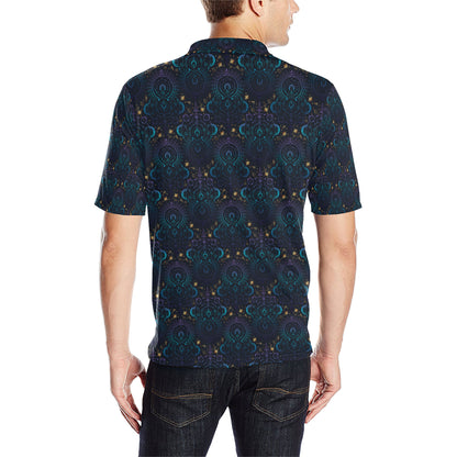 Celestial Pattern Print Design 06 Men Polo Shirt