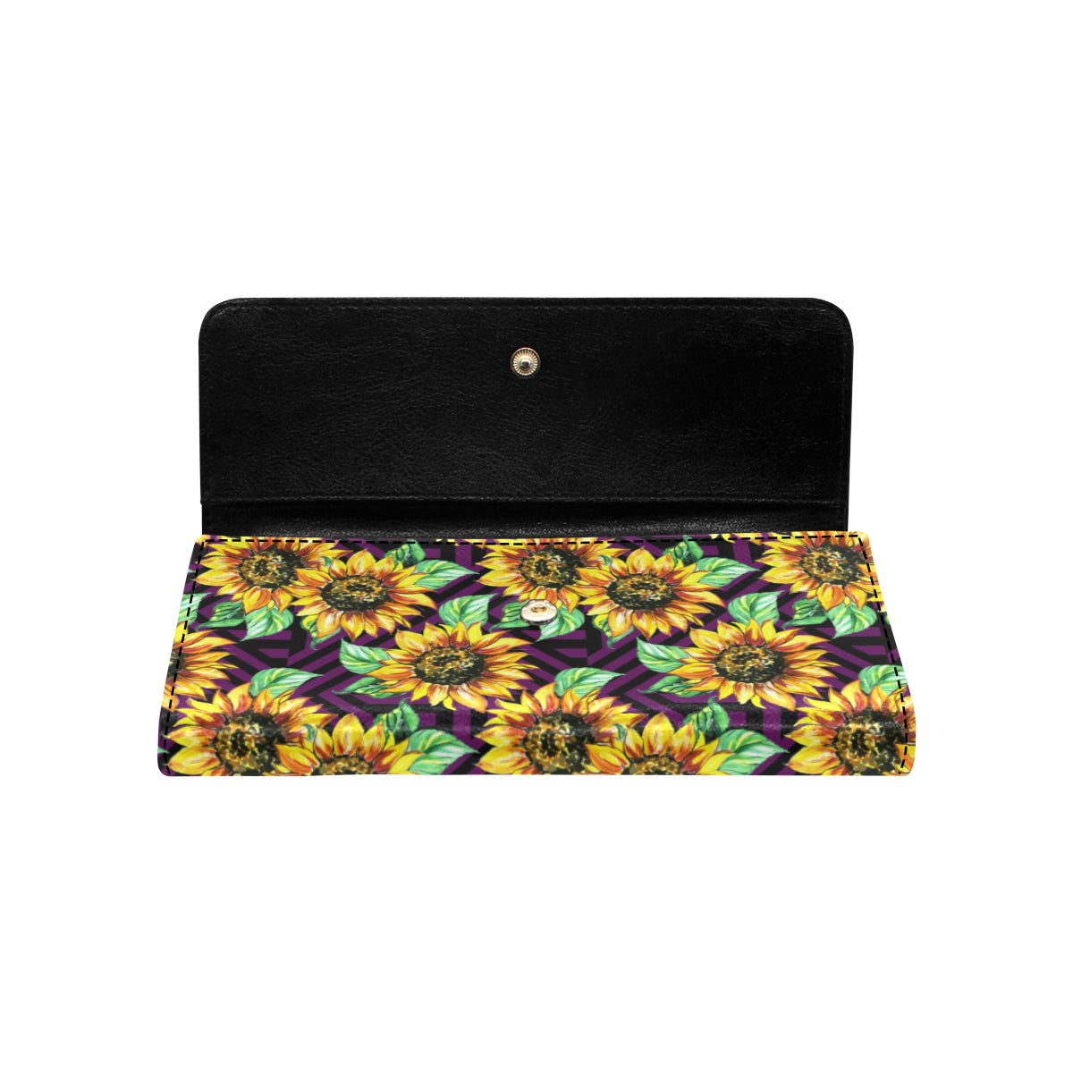 Sunflower Pattern Print Design SF012 Women's Trifold Wallet