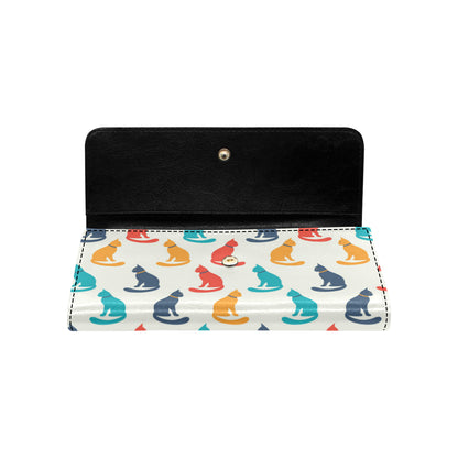 Cat Pattern Print Design 03 Women's Trifold Wallet