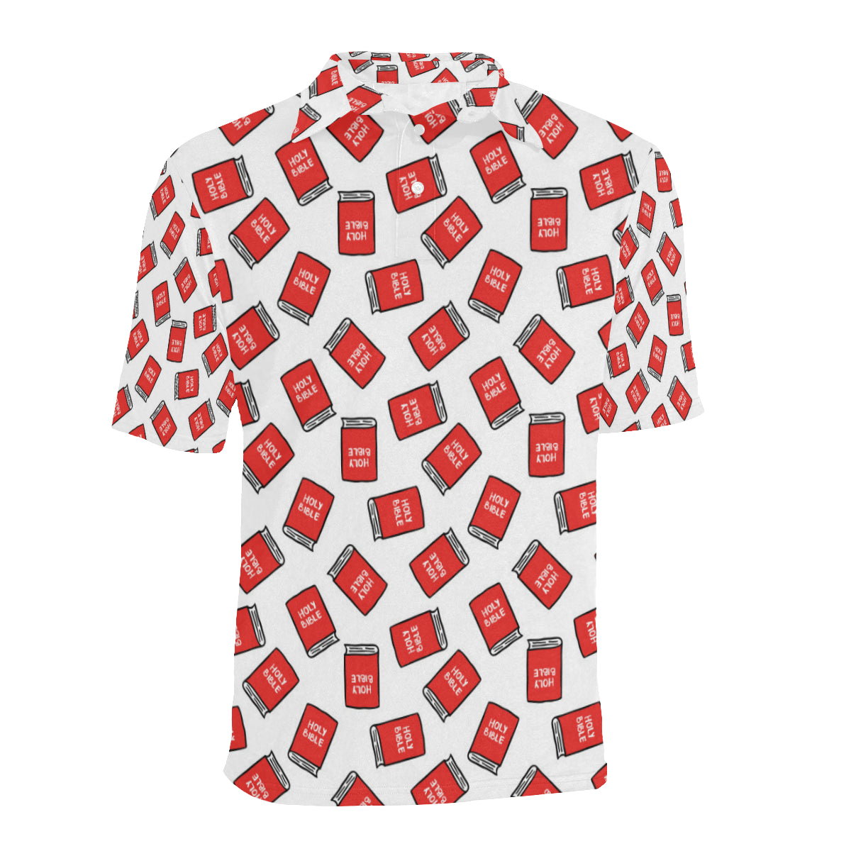 Bible Pattern Print Design 03 Men Polo Shirt