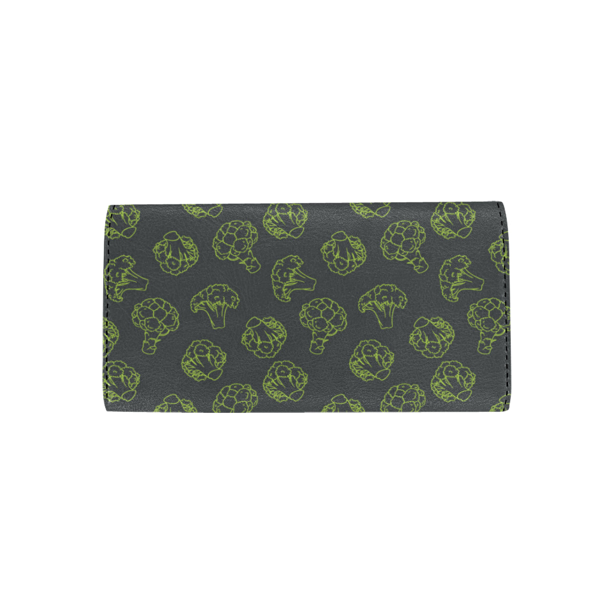 Broccoli Pattern Print Design 01 Women's Trifold Wallet