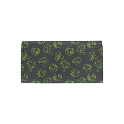 Broccoli Pattern Print Design 01 Women's Trifold Wallet