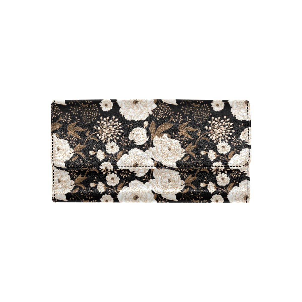 Peony Pattern Print Design A02 Women's Trifold Wallet