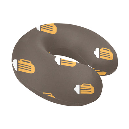 Beer Pattern Print Design 01 U-Shaped Travel Neck Pillow