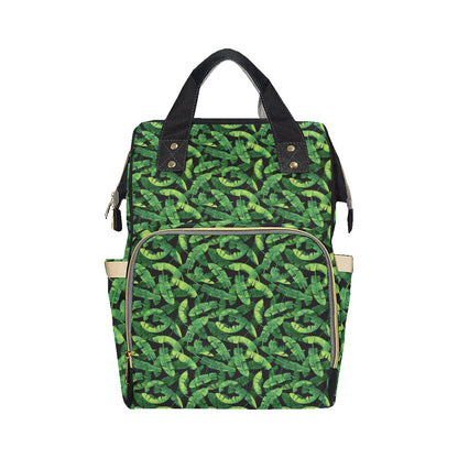 Banana Leaf Pattern Print Design 02 Diaper Bag Backpack
