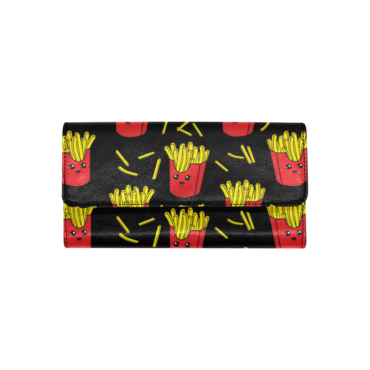 French Fried Pattern Print Design 03 Women's Trifold Wallet
