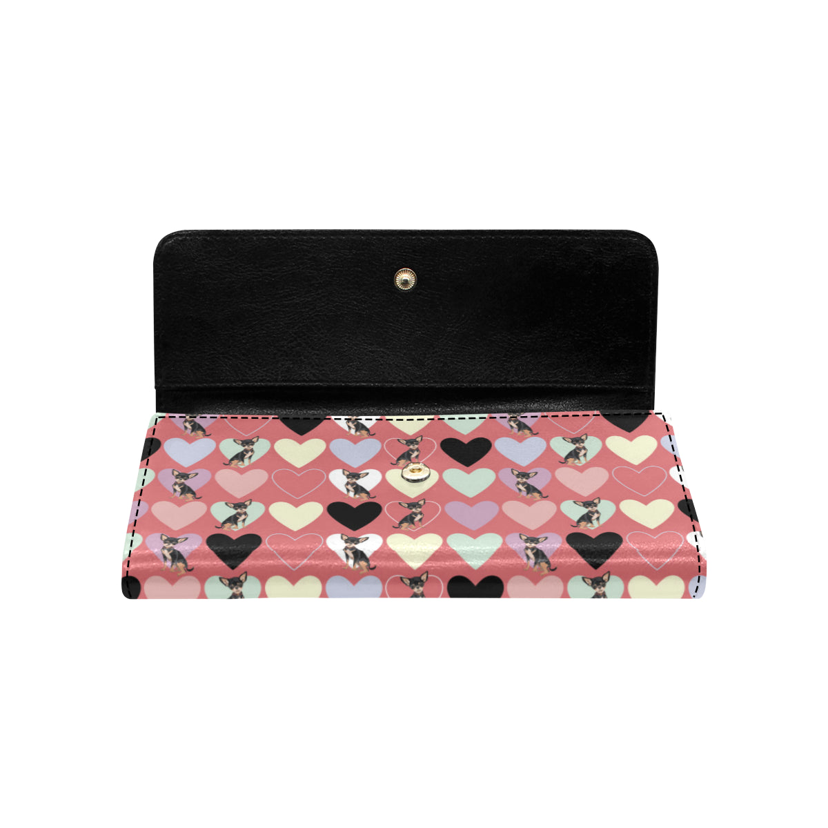 Chihuahua Pattern Print Design 01 Women's Trifold Wallet