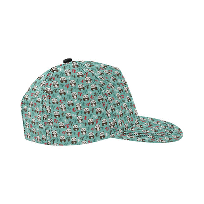 Panda Bear Cute Themed Print Snapback Cap