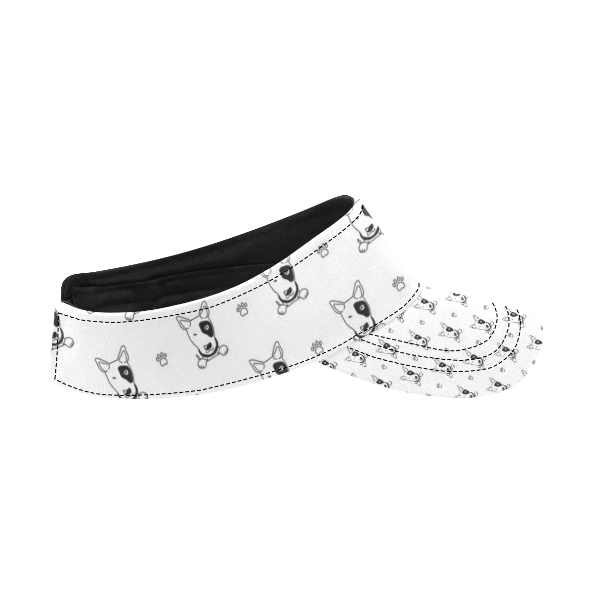 Bull Terriers Pattern Print Design 06 Unisex Sun Visor