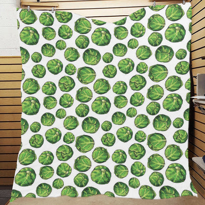 Brussels Sprouts Pattern Print Design 02 Premium Quilt